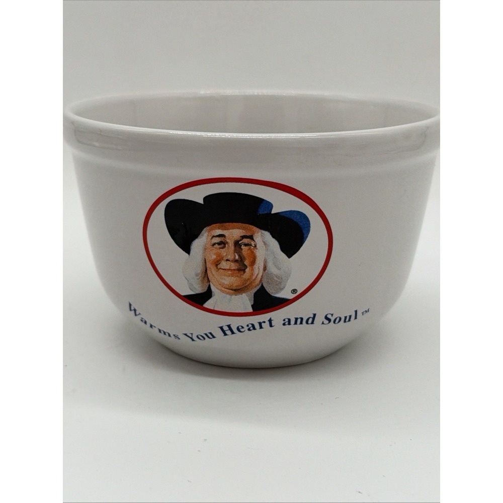 VTG, 1999 Quaker Oats Cereal, Lg Oatmeal Bowl, "Warms The Heart And Soul"